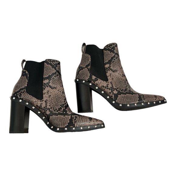 Charles By Charles David Snake Print Ankle Boots - Picture 7 of 14